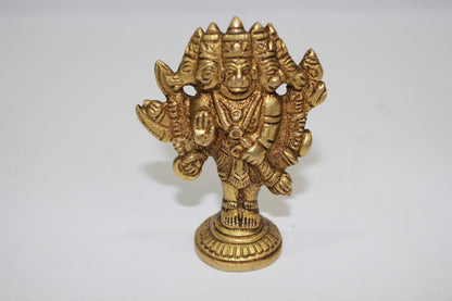 Brass Panchmukhi Hanuman Ji God Idol Statue