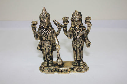 Brass Vishnu Laxmi Idol Statue