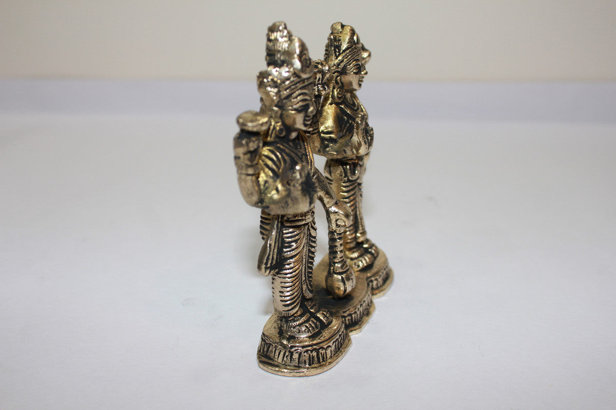 Brass Vishnu Laxmi Idol Statue