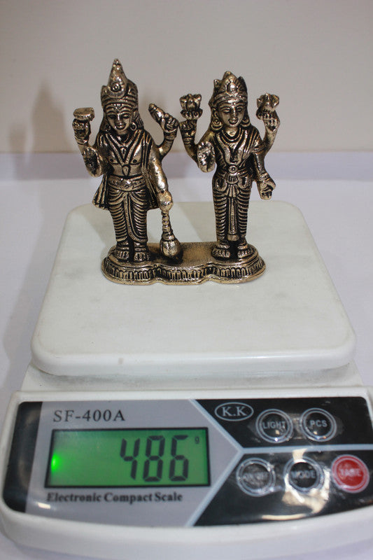 Brass Vishnu Laxmi Idol Statue