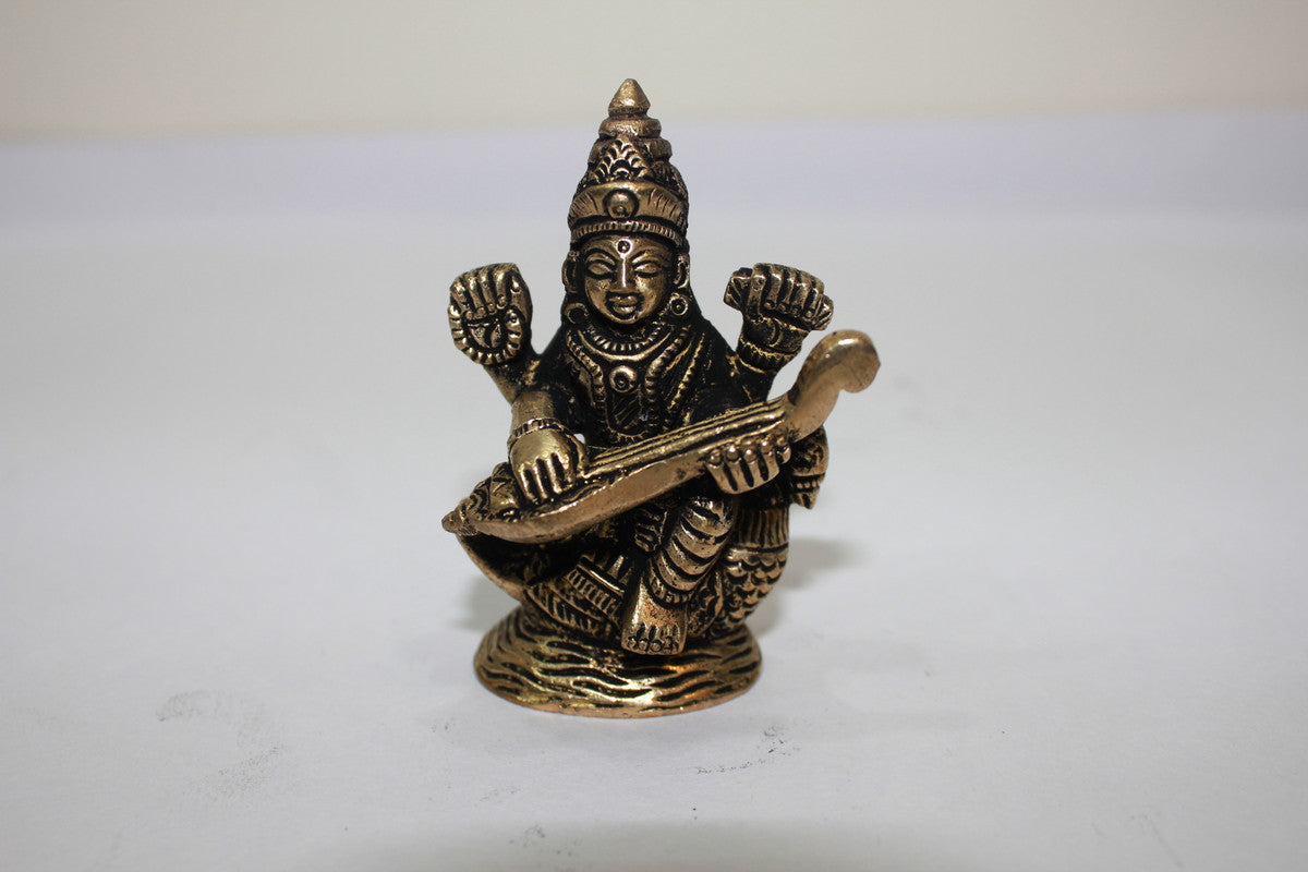 Brass Saraswati Ji Statue