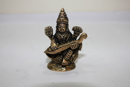 Brass Saraswati Ji Statue