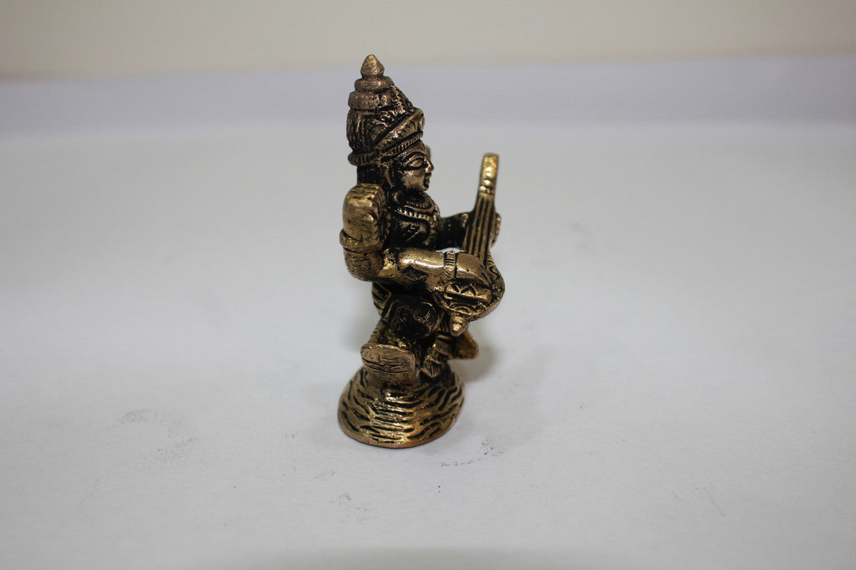 Brass Saraswati Ji Statue