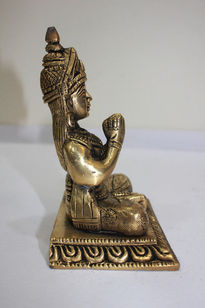 Parvati Brass Idol in Sitting Position