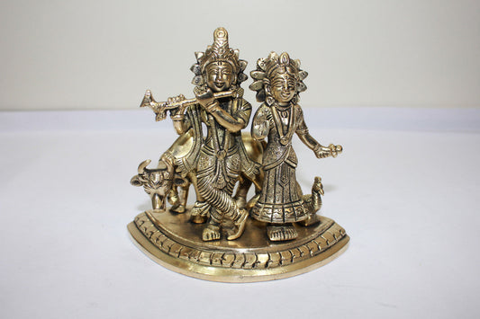 Brass Radha Krishan Statue