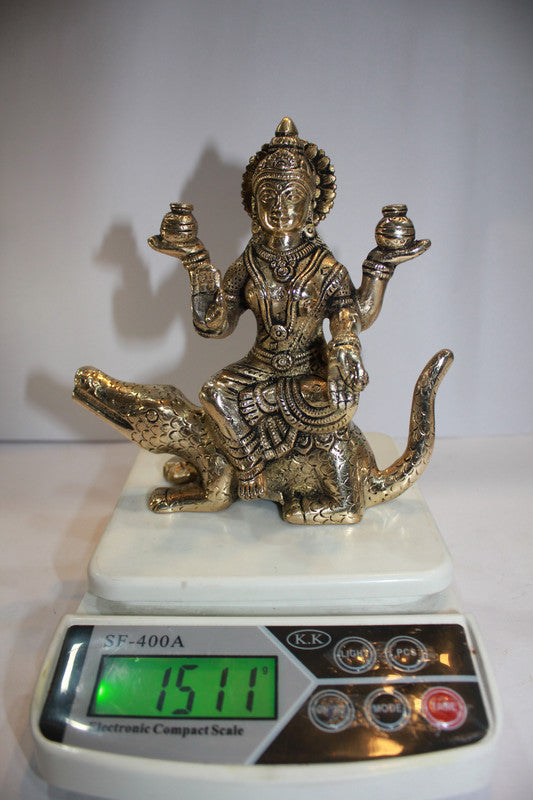 Brass Ganga Devi Statue