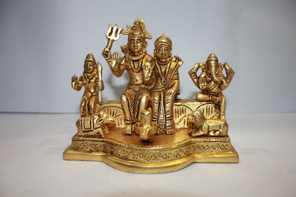 Brass Shiv Parivar Idol Statue