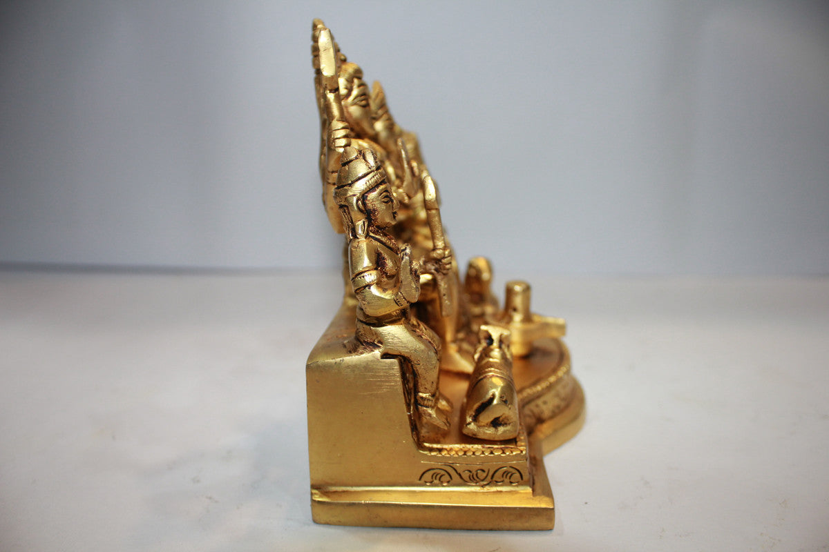 Brass Shiv Parivar Idol Statue