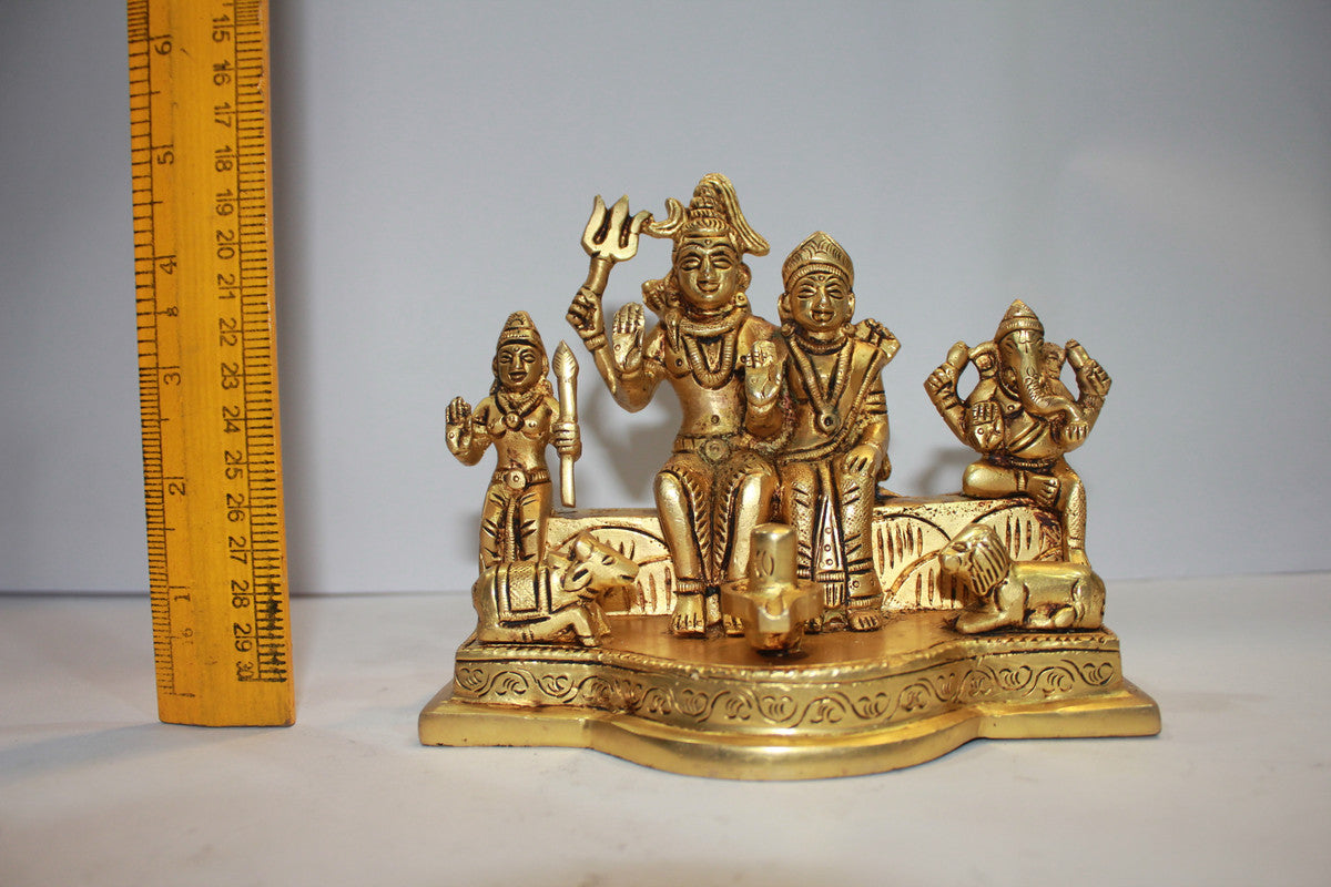 Brass Shiv Parivar Idol Statue