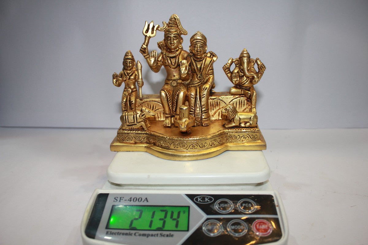 Brass Shiv Parivar Idol Statue