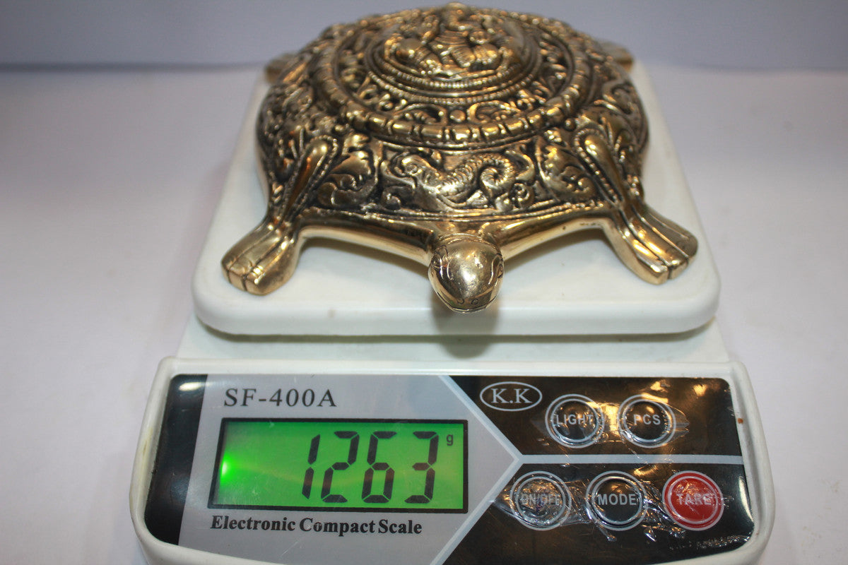 Brass Ganesha Tortoise Statue