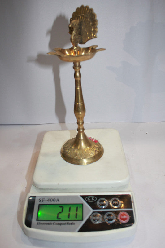 Brass Peacock Lamp, Diya, Deepak