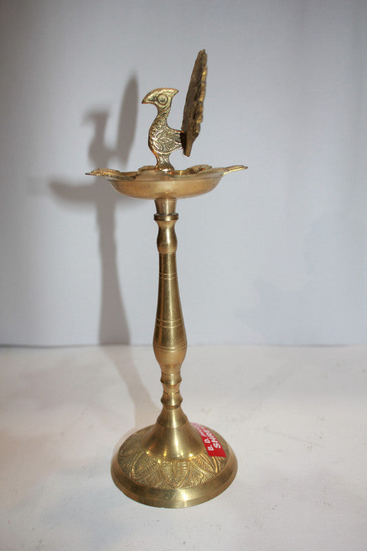 Brass Peacock Lamp, Diya, Deepak