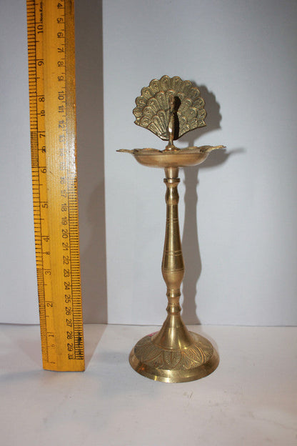 Brass Peacock Lamp, Diya, Deepak