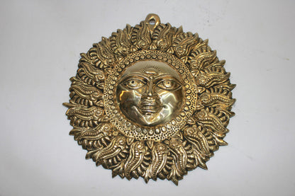 Brass Wall Hanging Sun Antique Statue