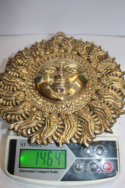 Brass Wall Hanging Sun Antique Statue