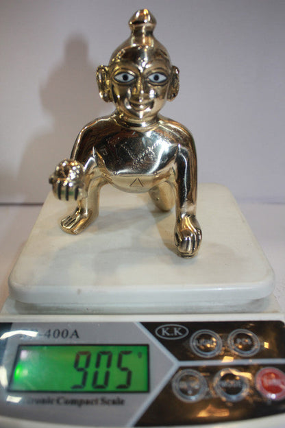 Brass Laddu Gopal Statue Murti Idol