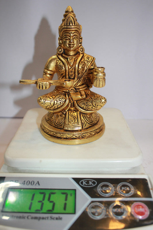 Brass Annapurna Devi Murti Statue