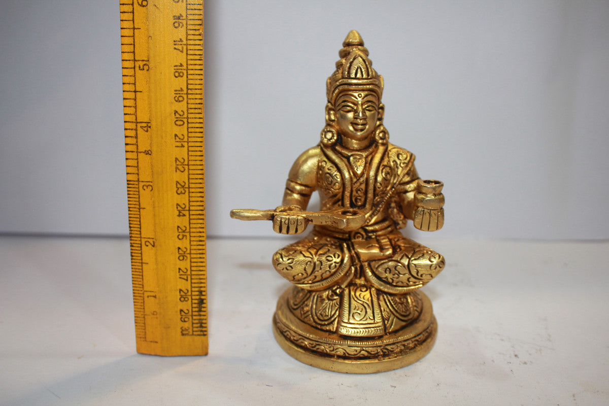 Brass Annapurna Devi Murti Statue