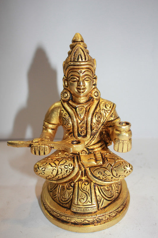 Brass Annapurna Devi Murti Statue