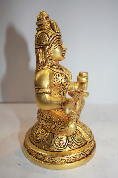 Brass Annapurna Devi Murti Statue