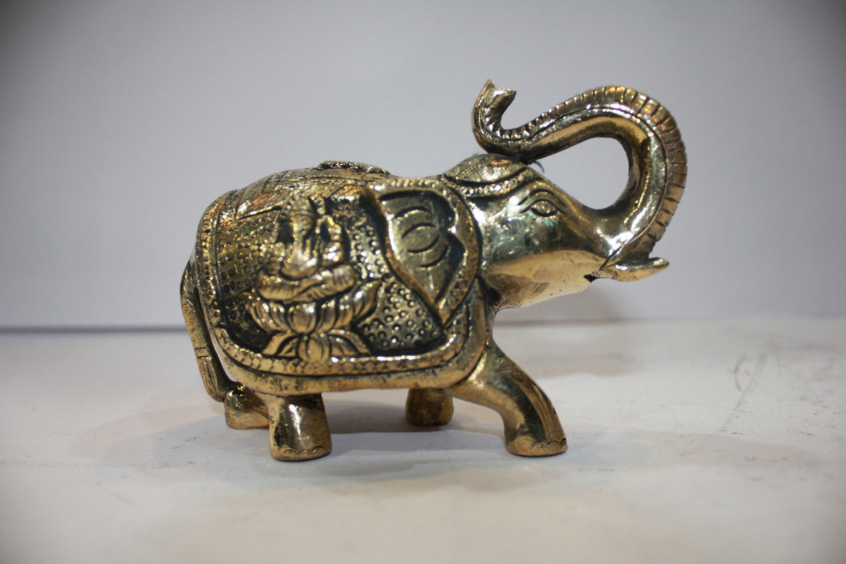 Brass Pair Elephant Statue