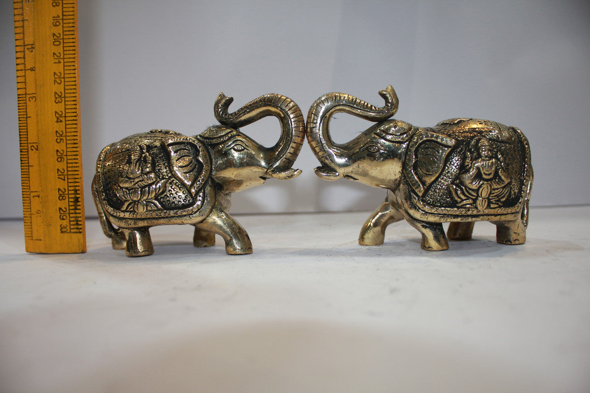 Brass Pair Elephant Statue