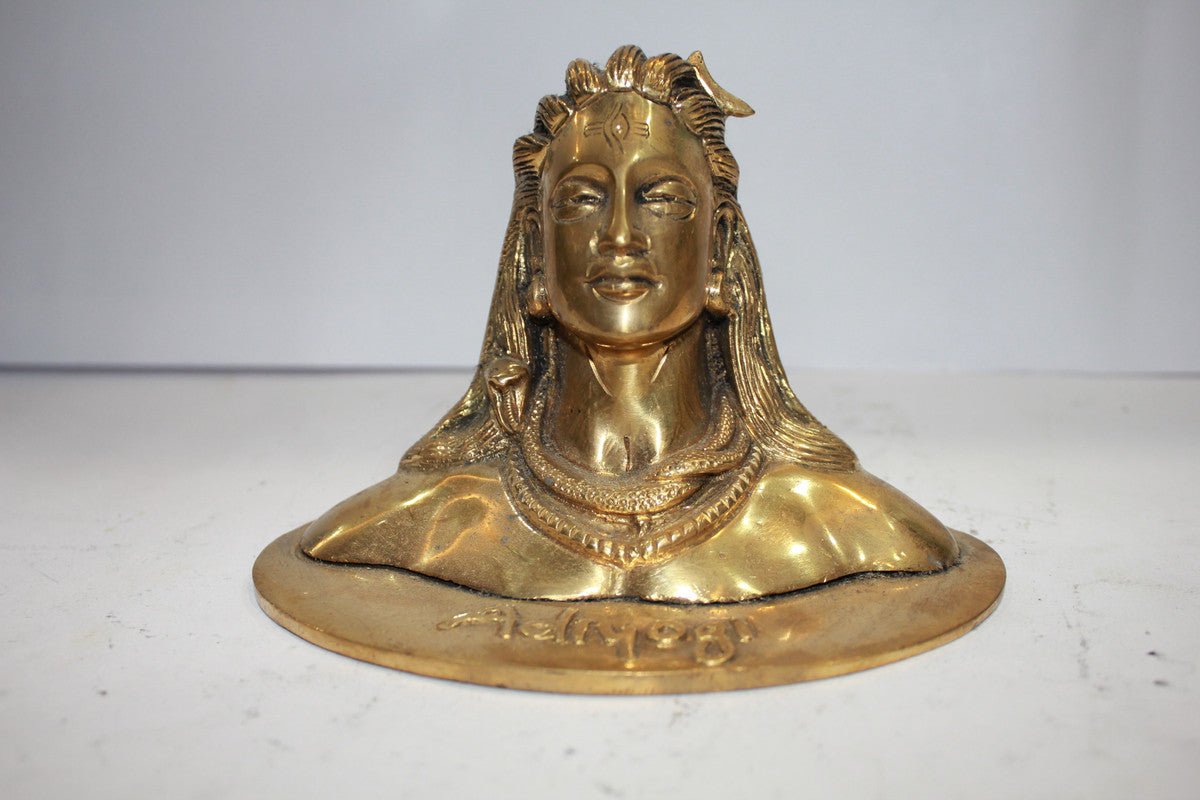 Brass Adiyogi Shiva Statue