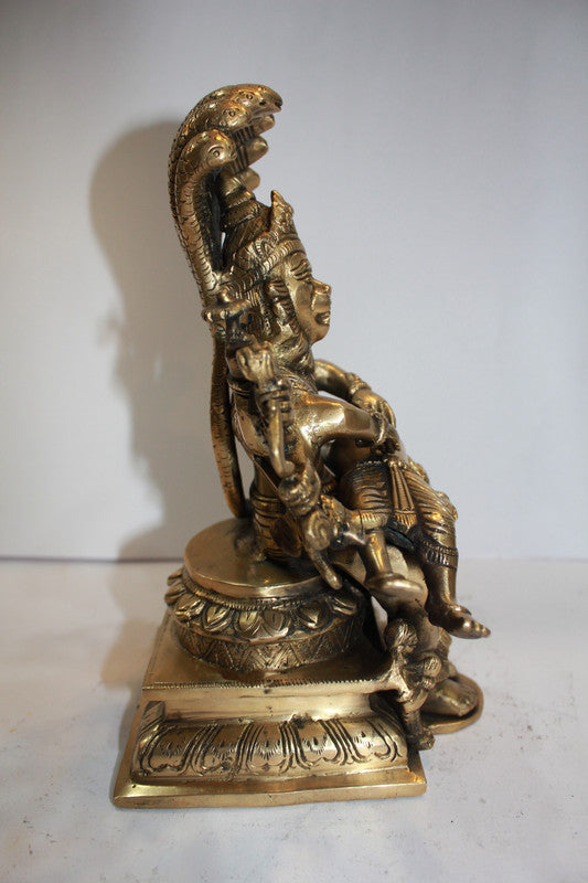 Brass Narsingh Bhagwan God Idol Statue