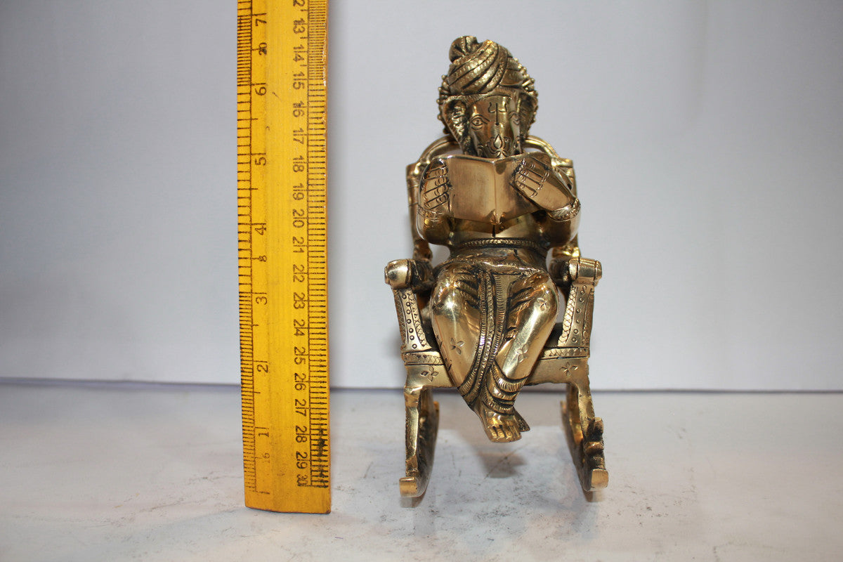 Brass Chair Ganesh Statue