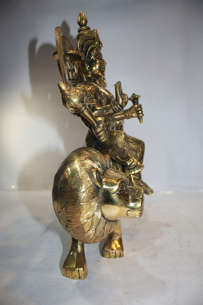 Brass Durga Ji Goddess Idol Statue