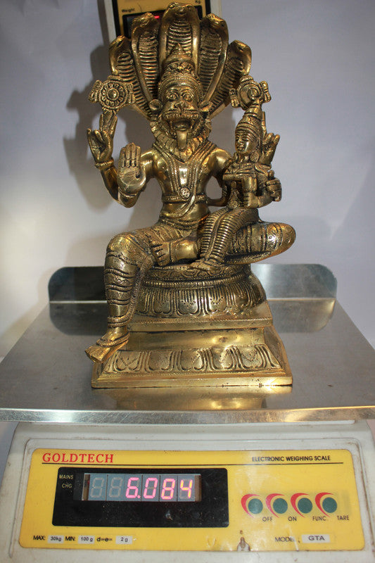 Brass Narsingh Bhagwan God Idol Statue