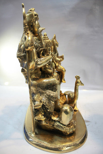 Brass Shiv Parivar Idol Statue