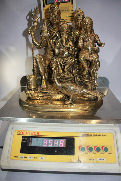 Brass Shiv Parivar Idol Statue