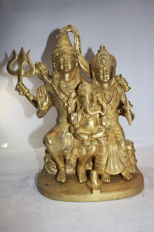 Brass Shiv Parivar Idol Statue