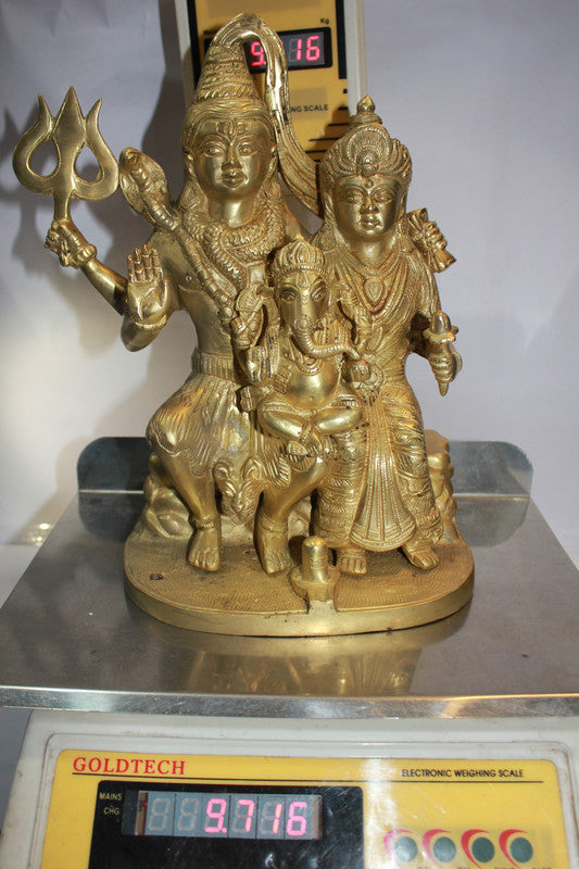 Brass Shiv Parivar Idol Statue