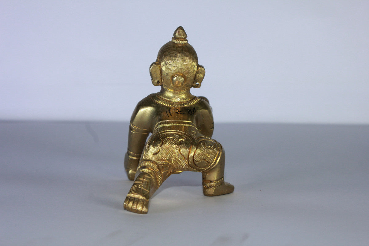 Brass Laddu Gopal Statue Murti Idol