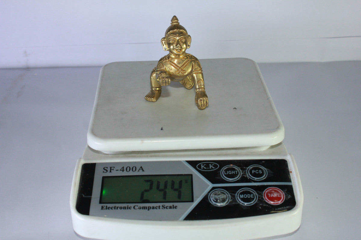 Brass Laddu Gopal Statue Murti Idol