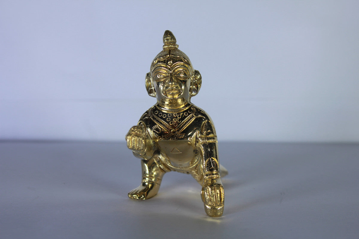 Brass Laddu Gopal Statue Murti Idol