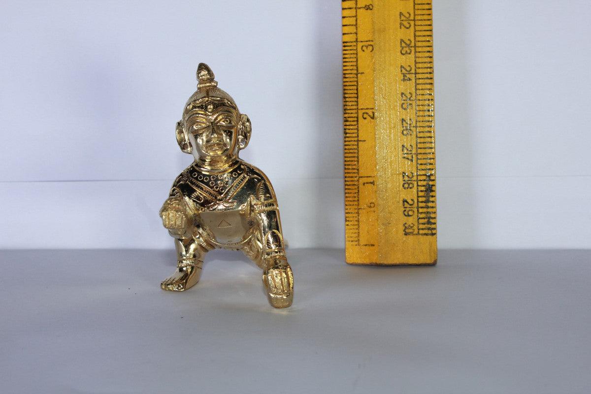 Brass Laddu Gopal Statue Murti Idol