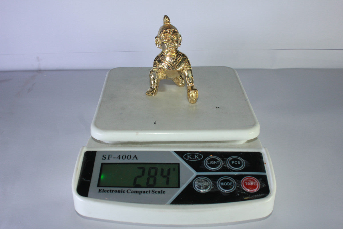 Brass Laddu Gopal Statue Murti Idol