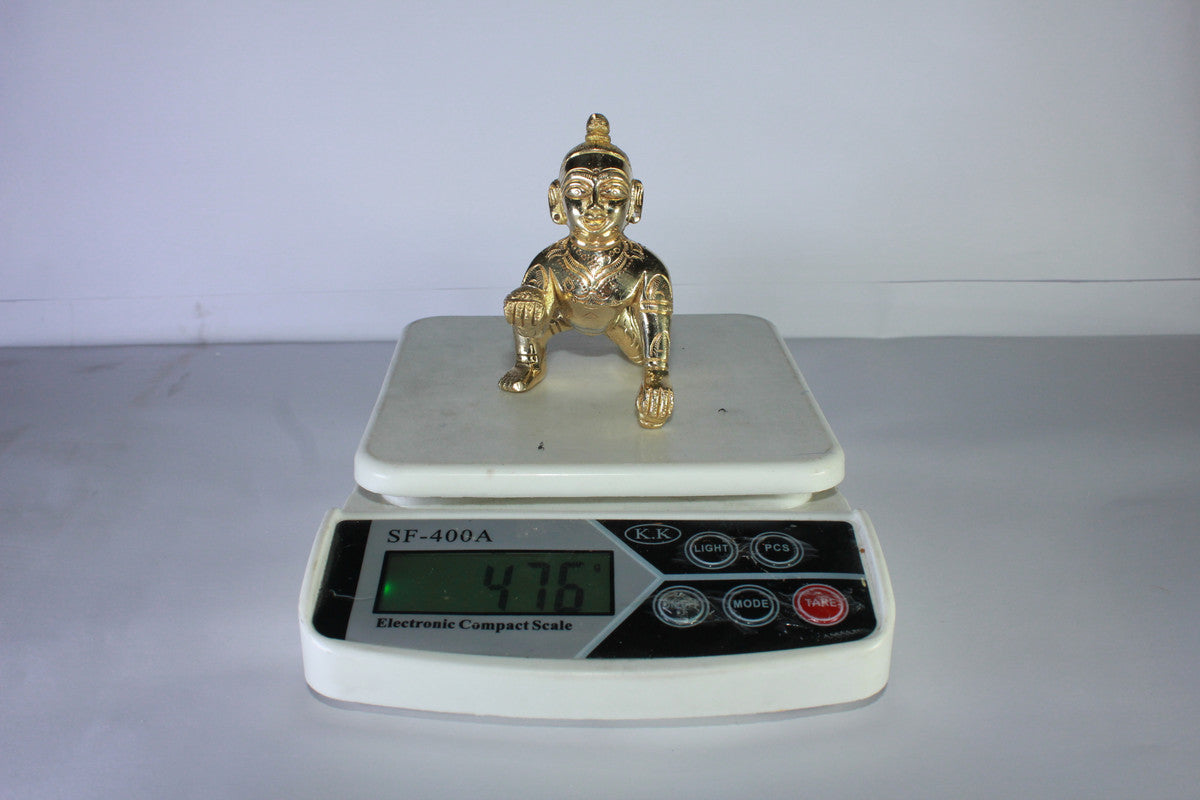 Brass Laddu Gopal Statue Murti Idol