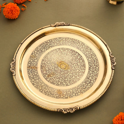 Brass Thali Embose