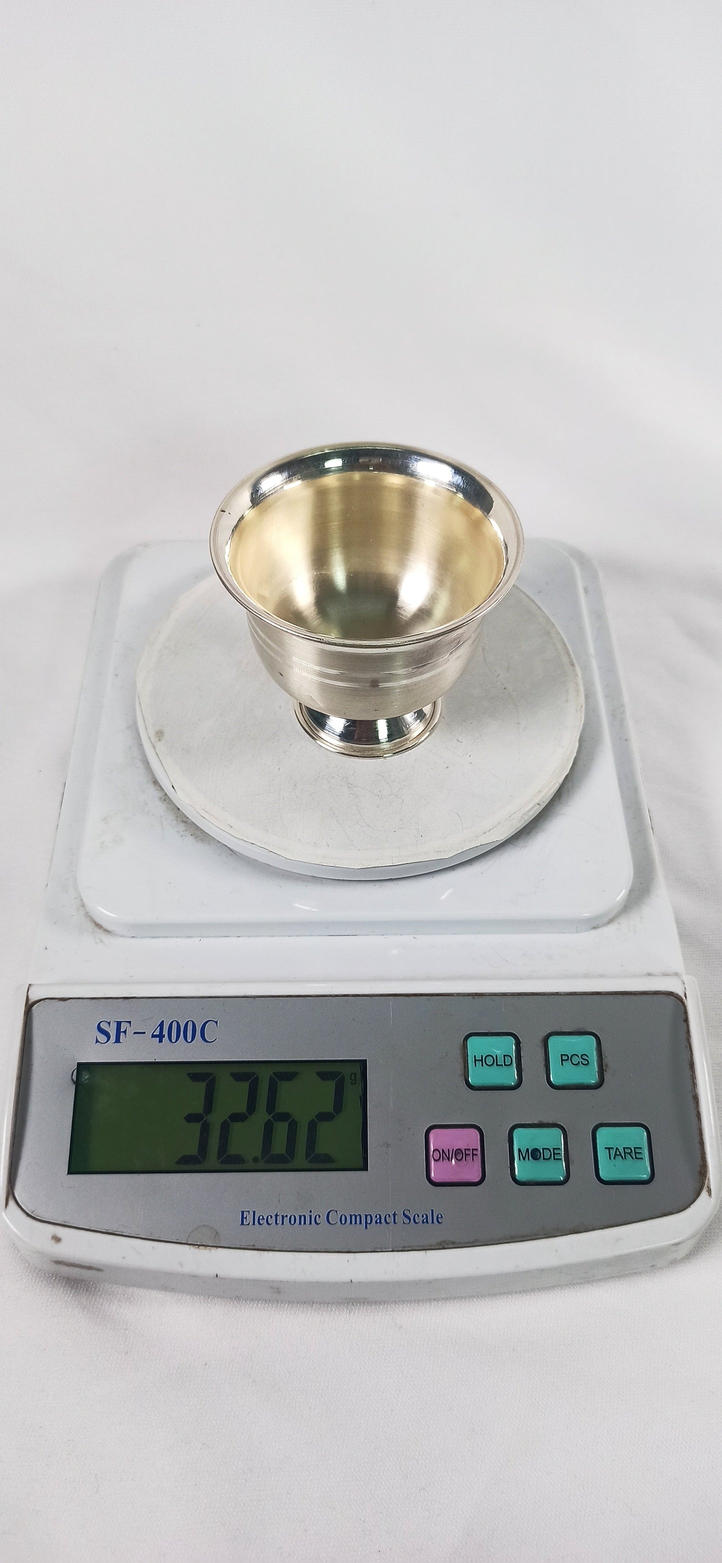 Pure Silver Bowl With Engraved Lines