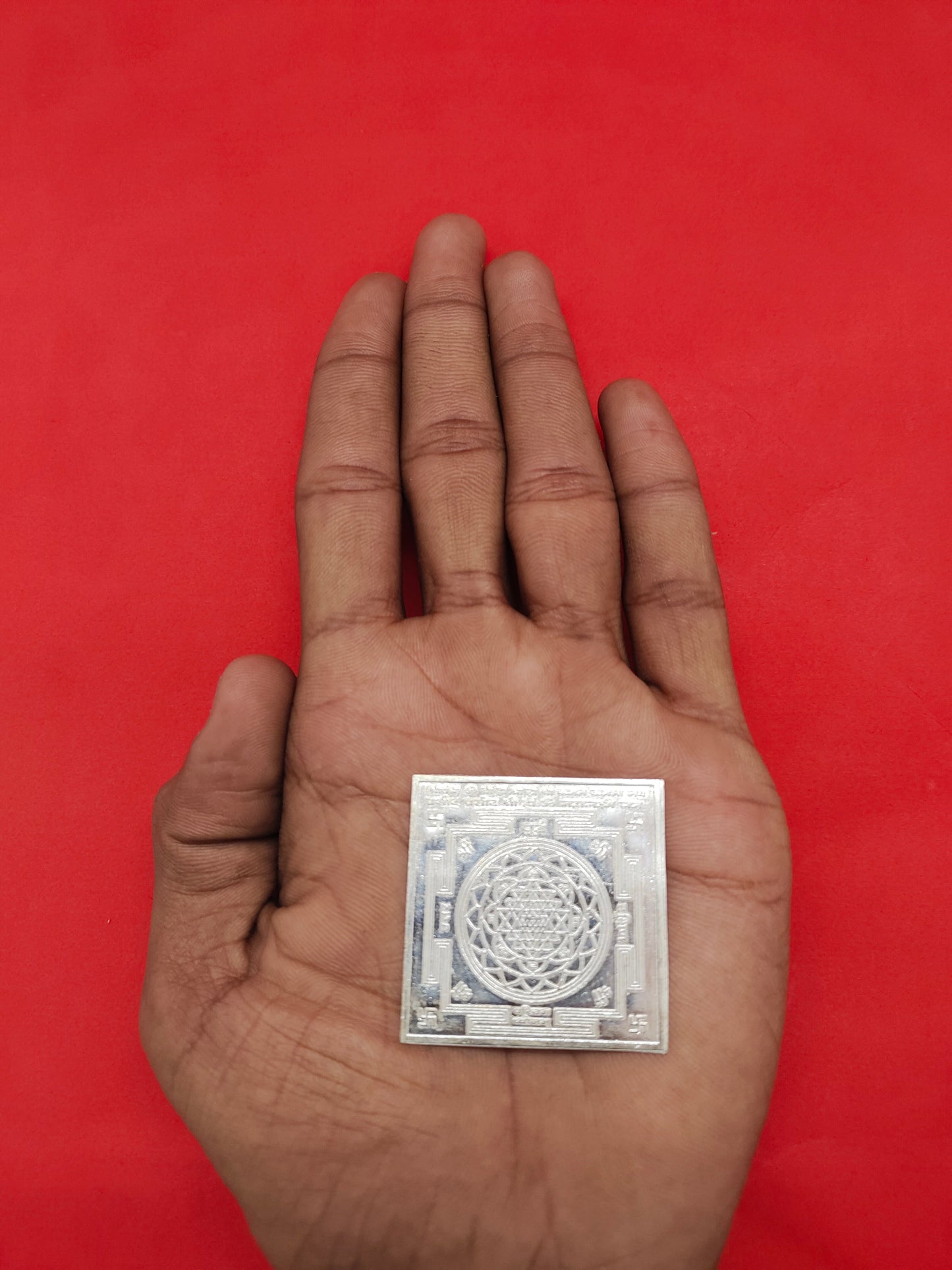 Pure Silver Sri Yantra for Puja