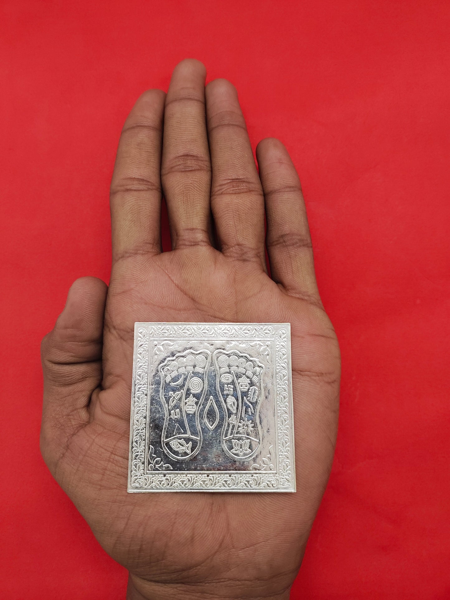 Pure Silver Lakshmi Padalu Yantra