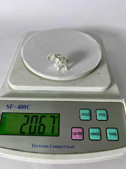 Pure Silver Elephant Pairs