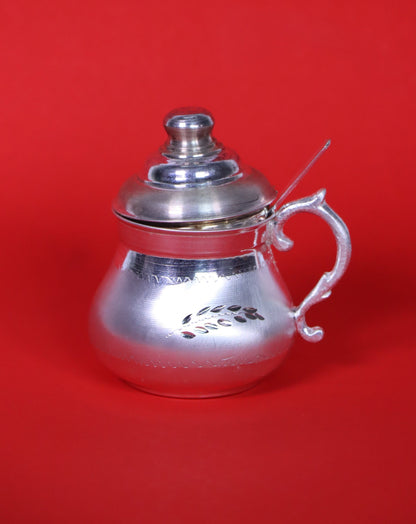 Pure Silver Ghee Pot 65 Grams - PUSHMYCART