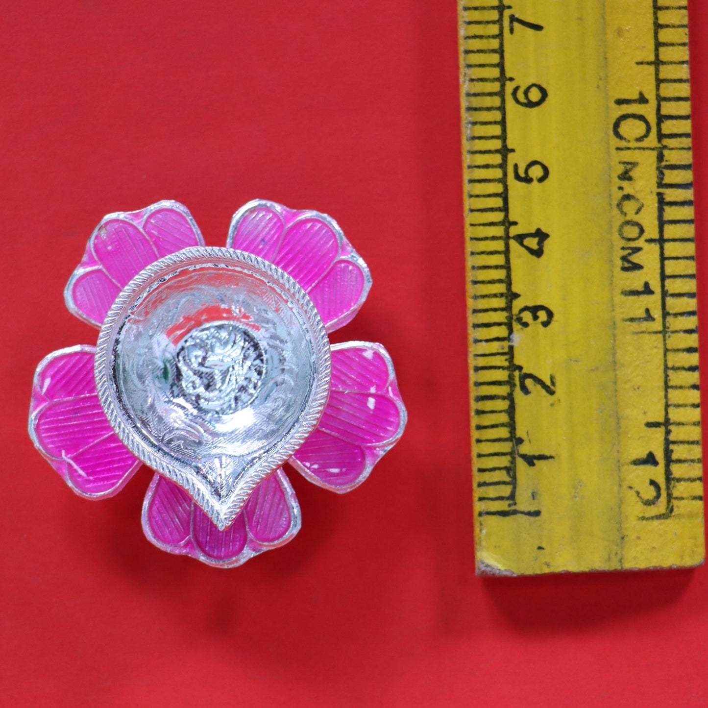 Pure Silver Fancy Diya Flower Pattern