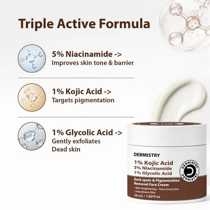 Dermistry Kojic Acid Cream for Pigmentation Removal & Bright Skin